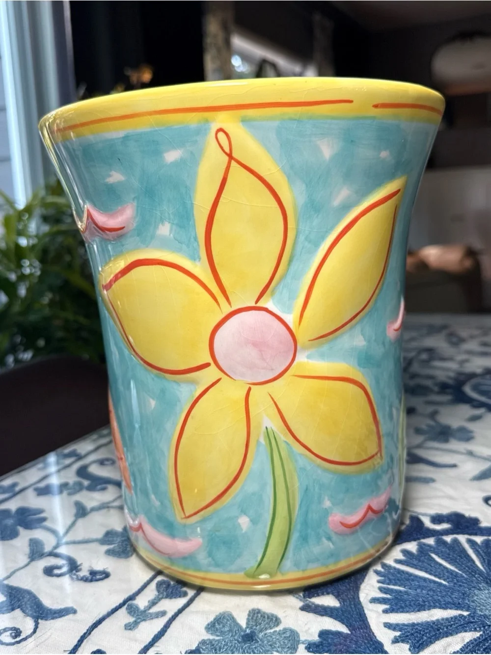 Cottagecore Wastebasket Pamela Ferrari Nieman Marcus Ceramic Whimsical Mermaid